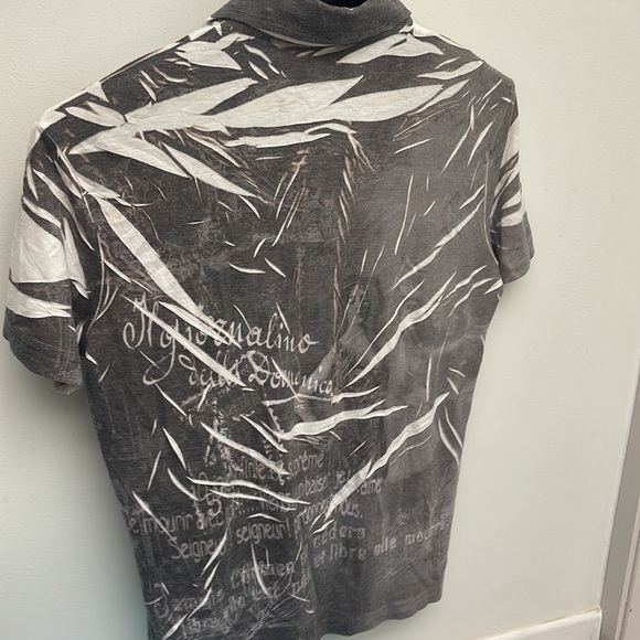 Ami Sanzuri printed  crop polo shirt Large mens - Picture 4 of 7